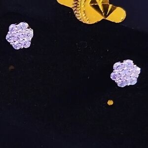 Moissanite 925 Sterling Silver Flower Earrings #2